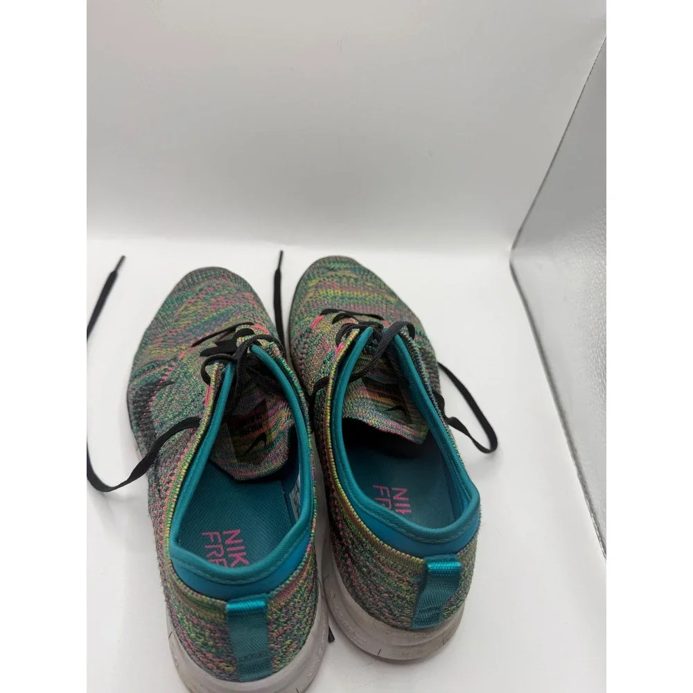 Nike Free 4.0‎ Flyknit Multicolor Womens Running Shoes 718785-300 Size 8